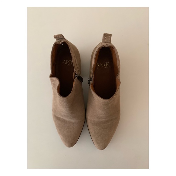 Franco Sarto Suede Ankle Boots in Neutral Tan (US 6.5M) - Picture 2 of 6